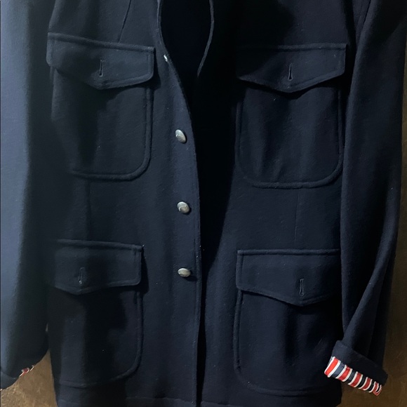 Armani Jeans Dark Blue Utility Jacket with Metallic Accents - Picture 11 of 14